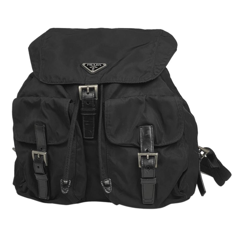 プラダ Prada ロゴプレート リュックサック デイパック バックパック リュック テスートナイロン ブラック B2811 レディース 中古 バイセルオンライン Yahoo 店 通販 Yahoo ショッピング