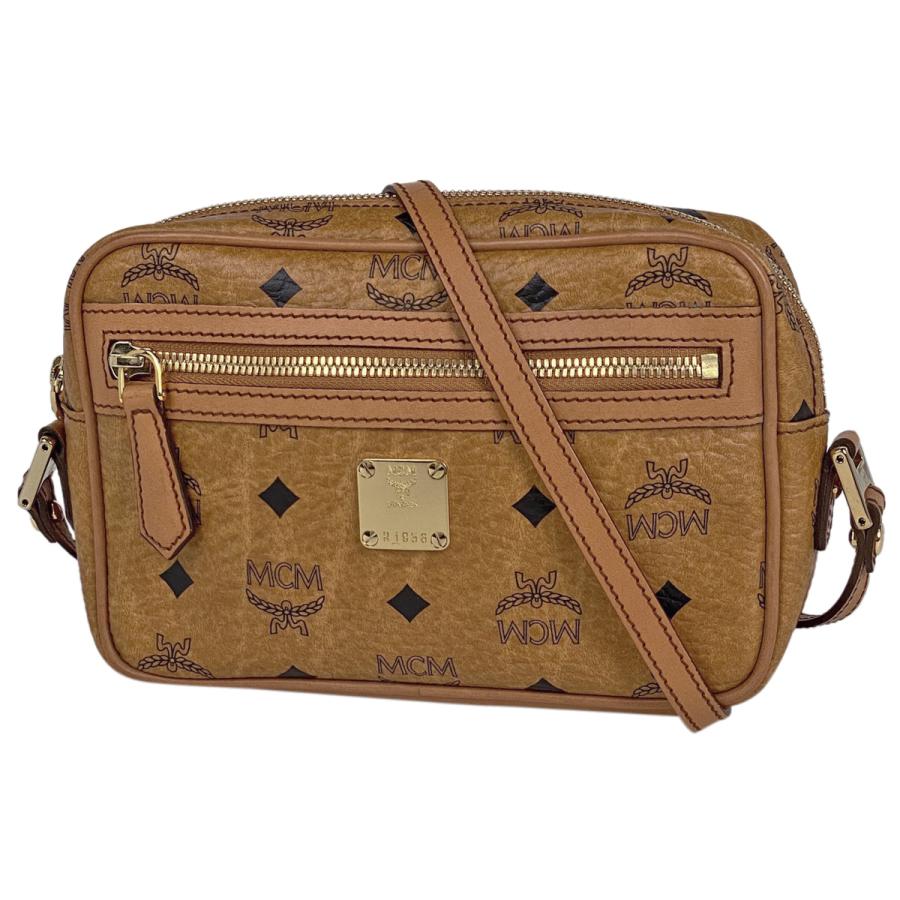 まとめ買い歓迎 エム シー エム Mcm ロゴ グラム ショルダーバッグ 斜め掛け ショルダーバッグ レザー ブラウン レディース 中古 完売 Www Skylanceronline Com