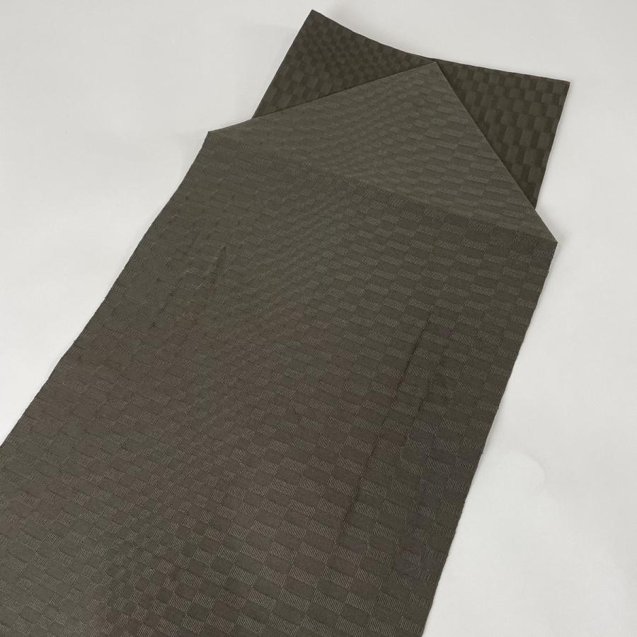 安いそれに目立つ 名古屋帯 美品 名品 松葉仕立て 幾何学 深緑 正絹 中古 アウトレット New Mantorose Com Sa
