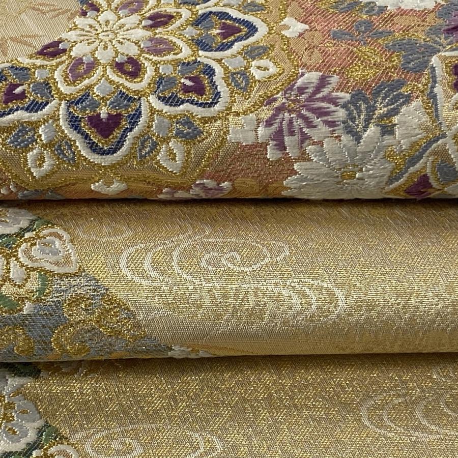 高級感 袋帯 美品 名品 落款あり じゅらく帝王紫 華文 草花 金糸 箔 金色 六通 正絹 中古 バイセルオンライン Yahoo 店 通販 Yahoo ショッピング 安い Claimstage Toyosupport Ca