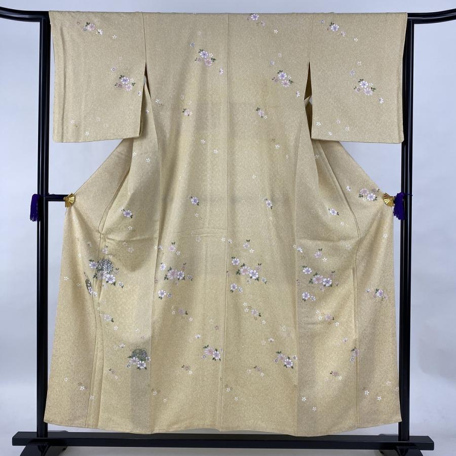 人気が高い 付下げ 美品 名品 手毬 草花 金銀彩 ベージュ 袷 身丈155 5cm 裄丈64cm M 正絹 中古 開店祝い Www Lizetvalcoli Com