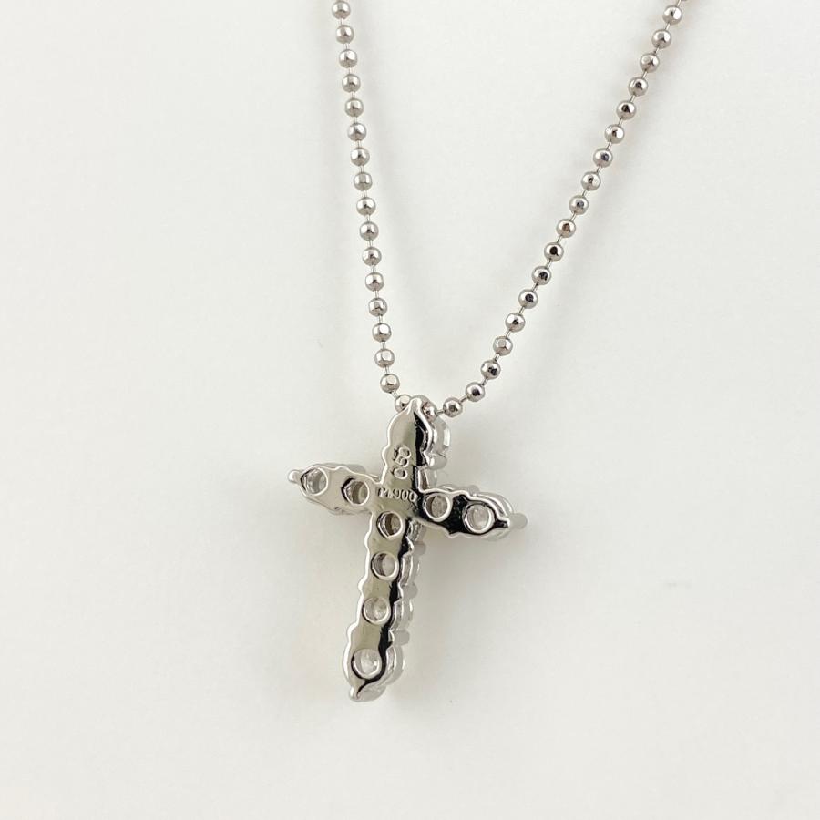 優先配送 クロスモチーフ デザインネックレス 中古 レディース ダイヤモンド Pt900 Pt850 ネックレス メレダイヤ ペンダント プラチナ ネックレス ペンダント Pathwaysfl Org