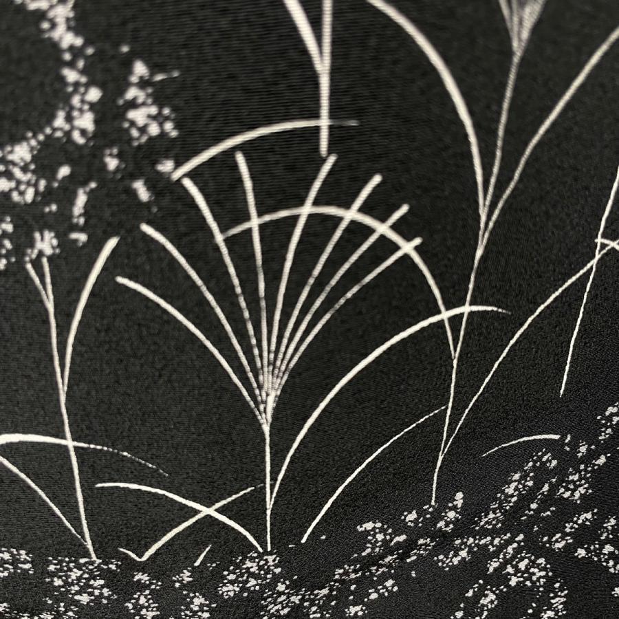 訪問着 美品 名品 落款あり 田島輝久 ススキ シルエット 濃紺 袷 身丈161 5cm 裄丈66cm M 正絹 中古 バイセルオンライン Yahoo 店 通販 Yahoo ショッピング