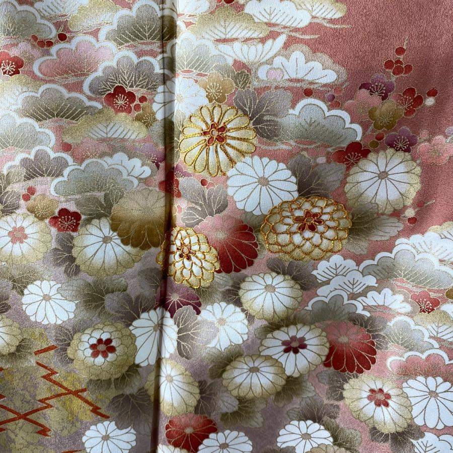 訪問着 秀品 69cm 172cm L ピンク 中古 松竹梅 正絹 芝 袷 金彩 金糸 公式ショップ 松竹梅 訪問着 秀品 69cm 172cm L ピンク 中古 松竹梅 正絹 芝 袷 金彩 金糸 公式ショップ 松竹梅