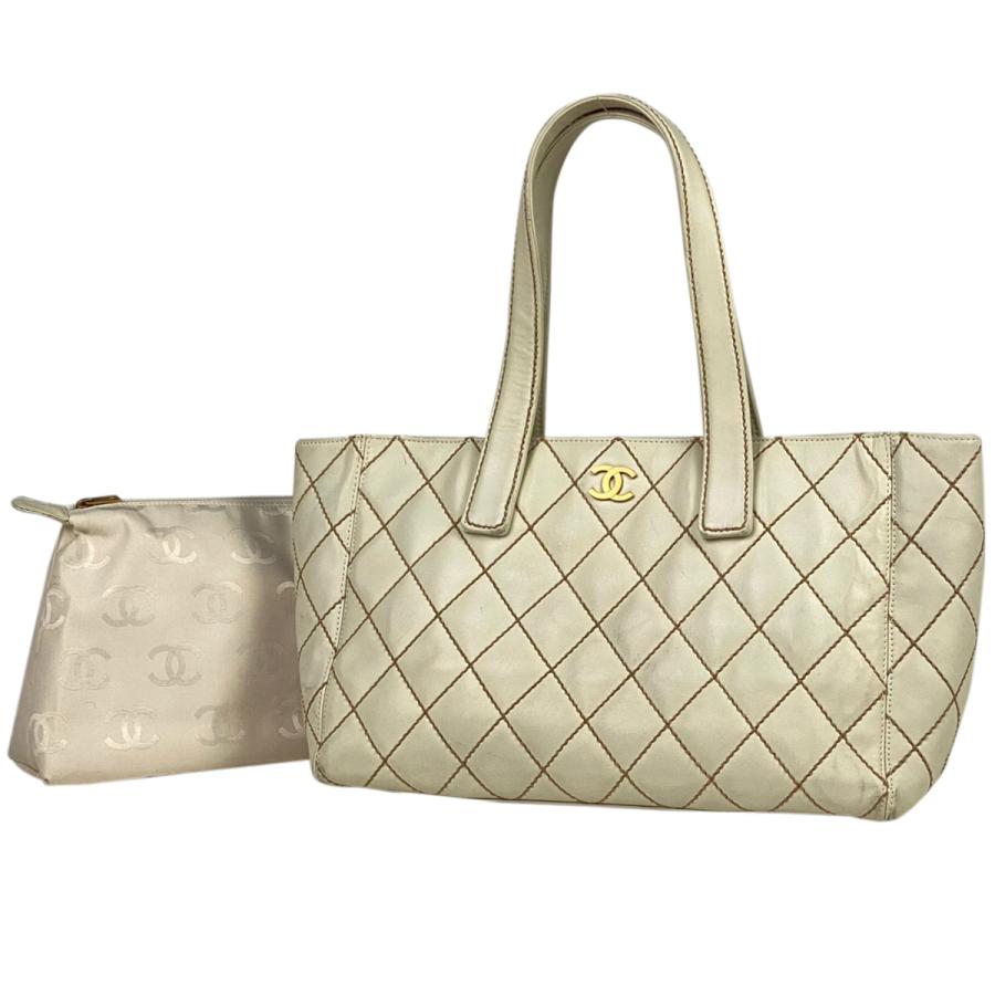 シャネル CHANEL ワイルドステッチ トートバッグ ココマーク CC