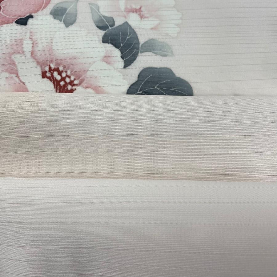 名古屋帯 名品 輝く高品質な 枝花 中古 正絹 薄ピンク