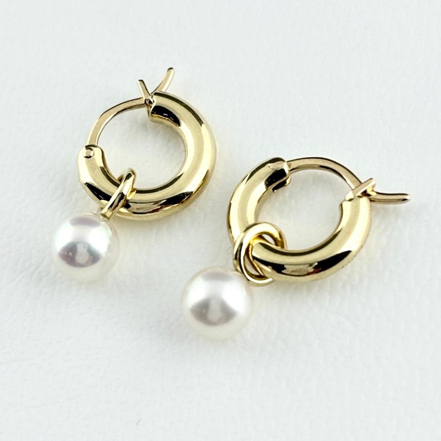 MIKIMOTO（ミキモト） パール デザインピアス YG イエローゴールド 