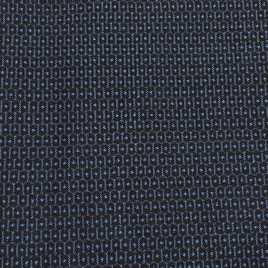 初回限定お試し価格 男着物 美品 優品 アンサンブル 紬 亀甲絣 紺色 袷 147cm 68cm M 正絹 中古