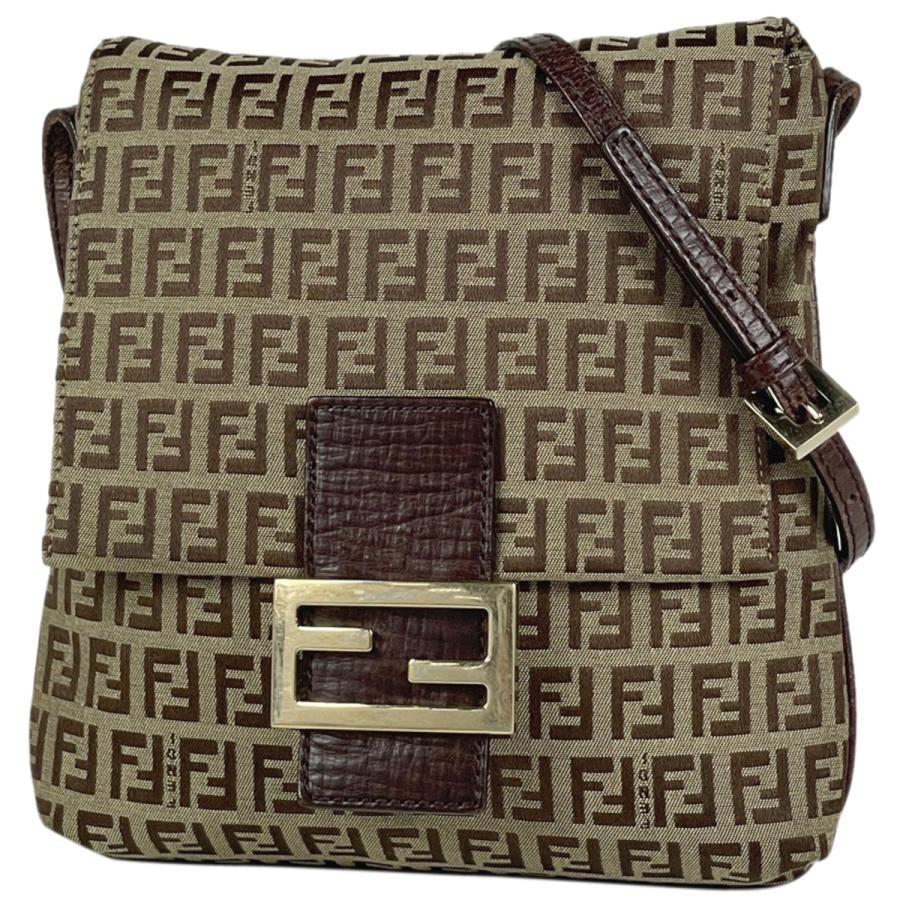 フェンディ Fendi Fendi ズッキーノ柄 ショルダーバッグ 斜め掛け 8bt075 ロゴ ファッション ショルダーバッグ キャンバス 8bt075 中古 レディース ブラウン リユースセレクトショップバイセル 店
