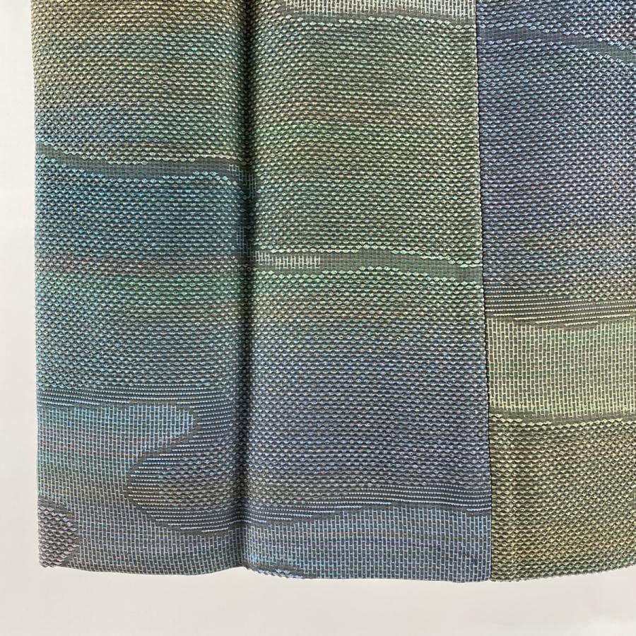 道行 美品 名品 和装コート 霞 ぼかし 正絹 M 裄丈65cm 毎日続々入荷 中古 身丈124 5cm 灰緑