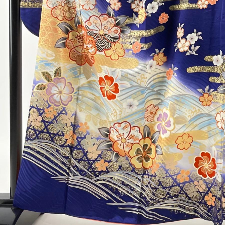 振袖 豪華 金駒 金彩 紋意匠 身丈171cm 撥水加工済 水着 | filmekimi