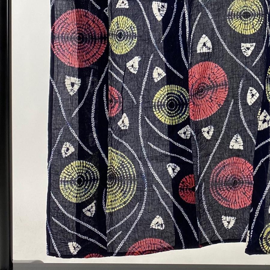 浴衣 秀品 絞り浴衣 レディースファッション 幾何学模様 絞り ファッション 濃紺 151 5cm 62cm 浴衣 綿 中古 店 リユースセレクトショップバイセル S ショッピング日本