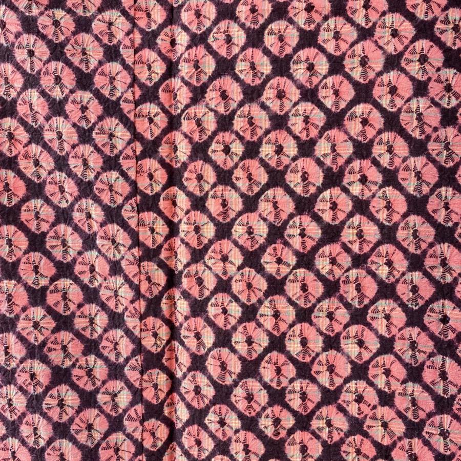小紋 美品 名品 紬地 やまと 幾何学模様 手蜘蛛絞り ピンク 袷 身丈162 5cm 裄丈65cm M 正絹 中古 リユースセレクトショップバイセル Yahoo 店 通販 Yahoo ショッピング