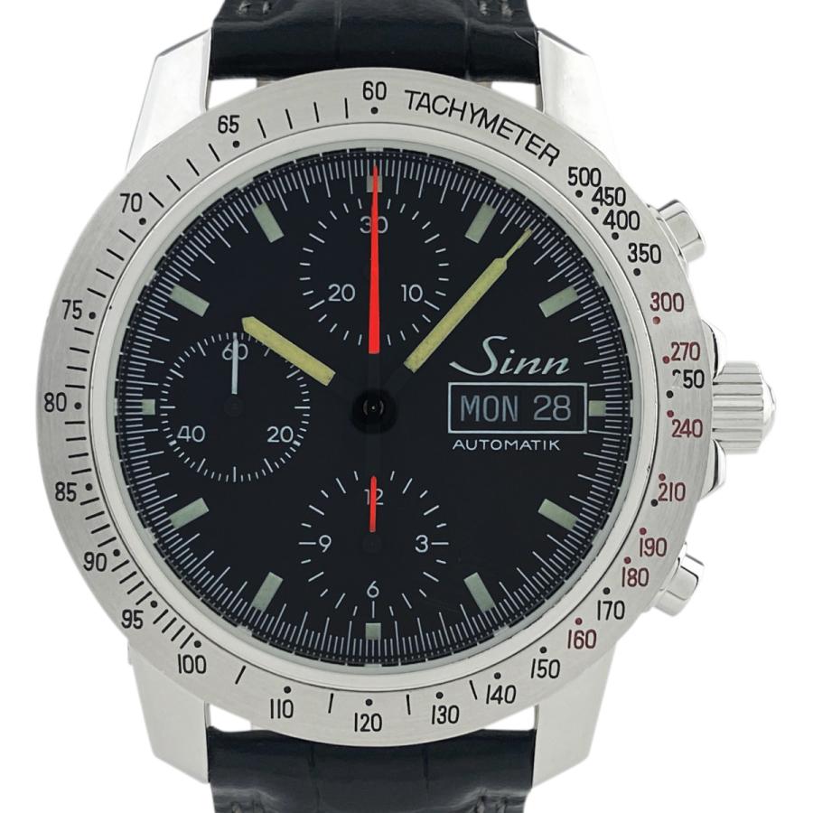 Sinn（ジン） アウトバーン 303 腕時計 SS レザー 自動巻き ブラック