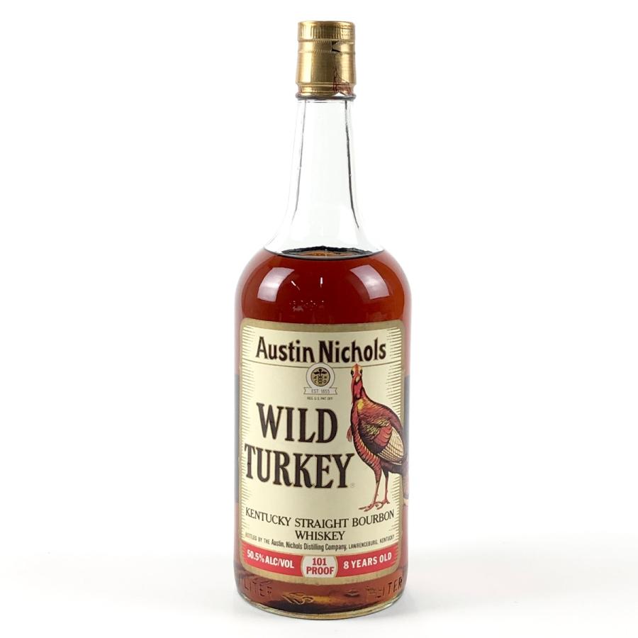 ワイルドターキー WILD TURKEY 8年 旧旧ラベル 1000ml アメリカンウイスキー 古酒 1000046179530リユース