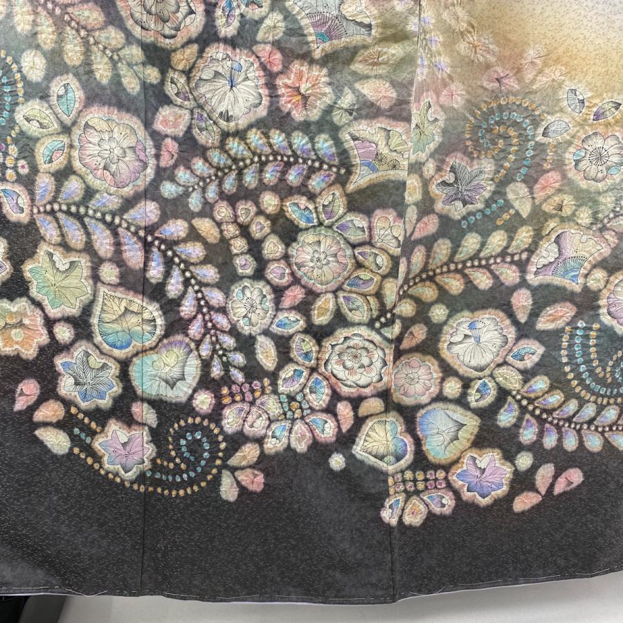 超安い品質 訪問着 美品 逸品 落款あり 翠山工房 辻が花 金通し