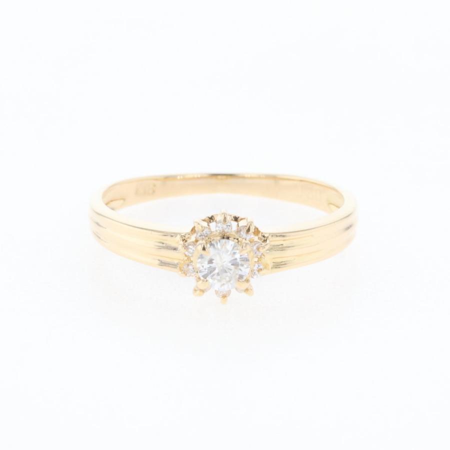 ダイヤモンド デザインリング YG イエローゴールド 指輪 リング 11号  