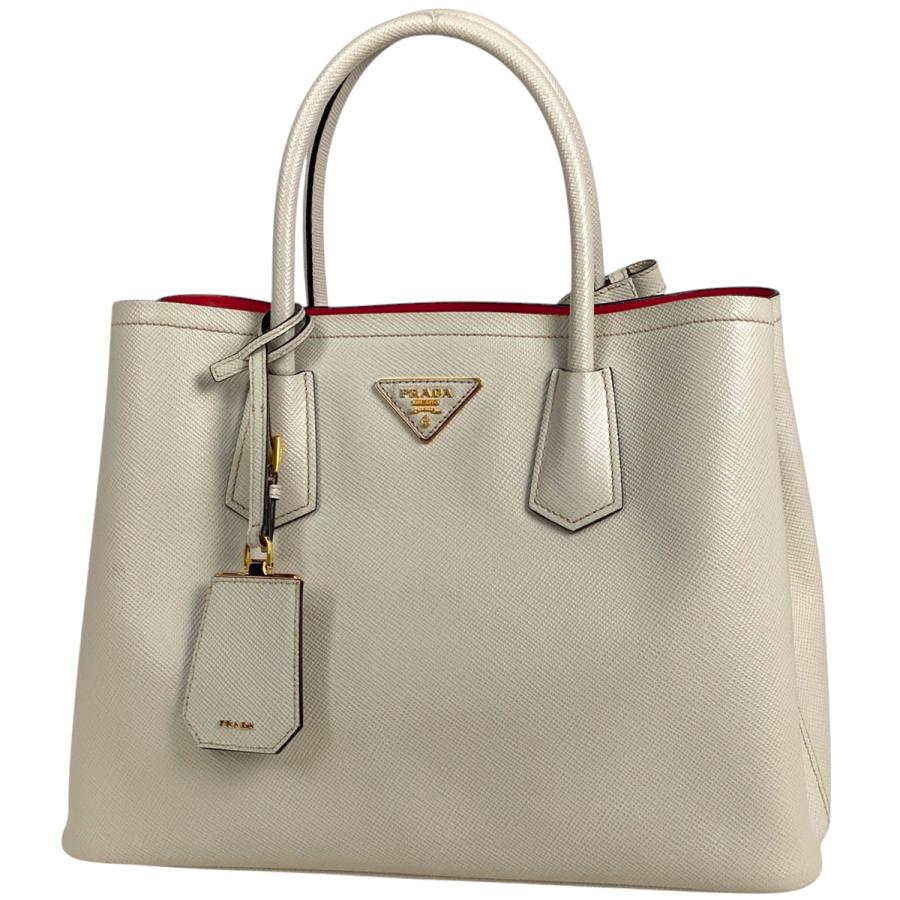 美品 プラダ バッグ ドゥーブレ ミディアム トート ショルダー バッグ サフィアーノレザー 1BG775 レディース 90297973 【中古】ブランド PRADA（プラダ） ドゥーブレ ミディアム 2WAYショルダーバッグ
