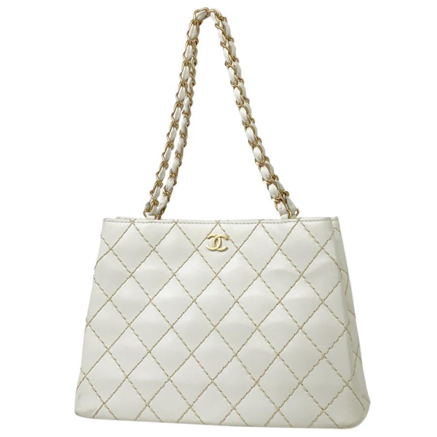 シャネル CHANEL ワイルドステッチ チェーン トートバッグ ココマーク