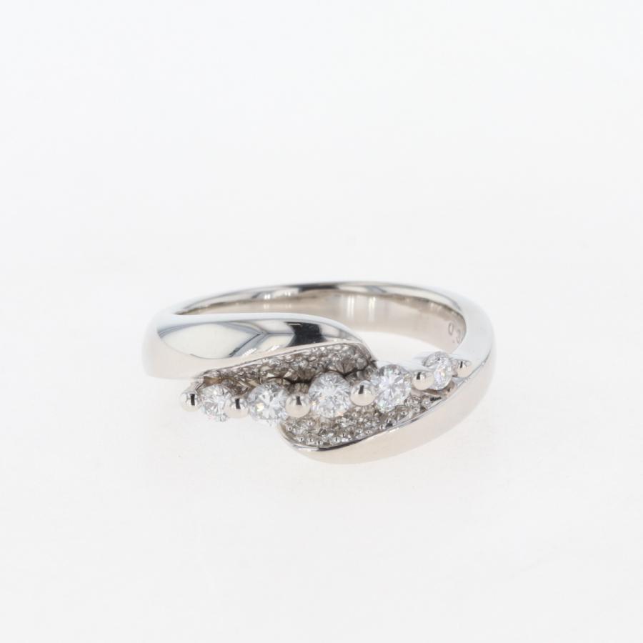 メレダイヤ デザインリング プラチナ 指輪 リング 13号 Pt900