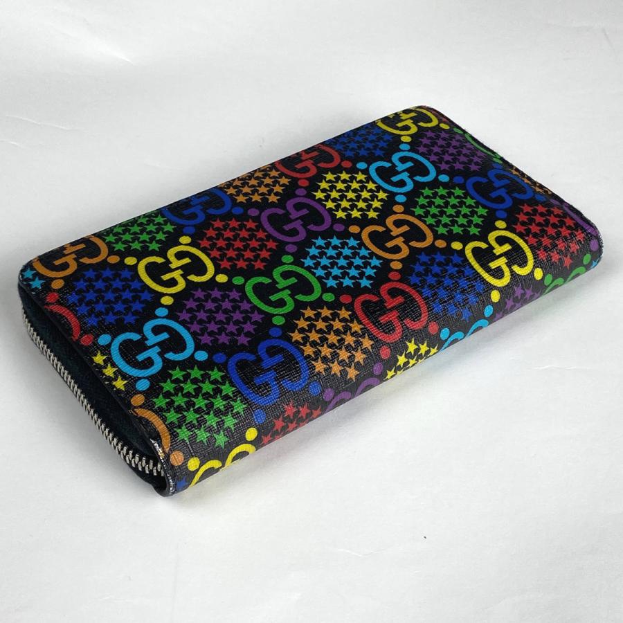 GUCCI サイケデリック マルチカラー 長財布 GGキャンバス グッチ 財布 GUCCI ラウンドファスナー長財布