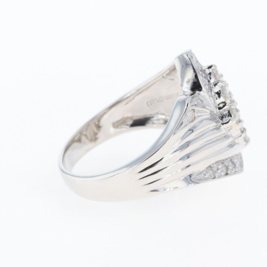 メレダイヤ デザインリング プラチナ 指輪 リング 18号 Pt900