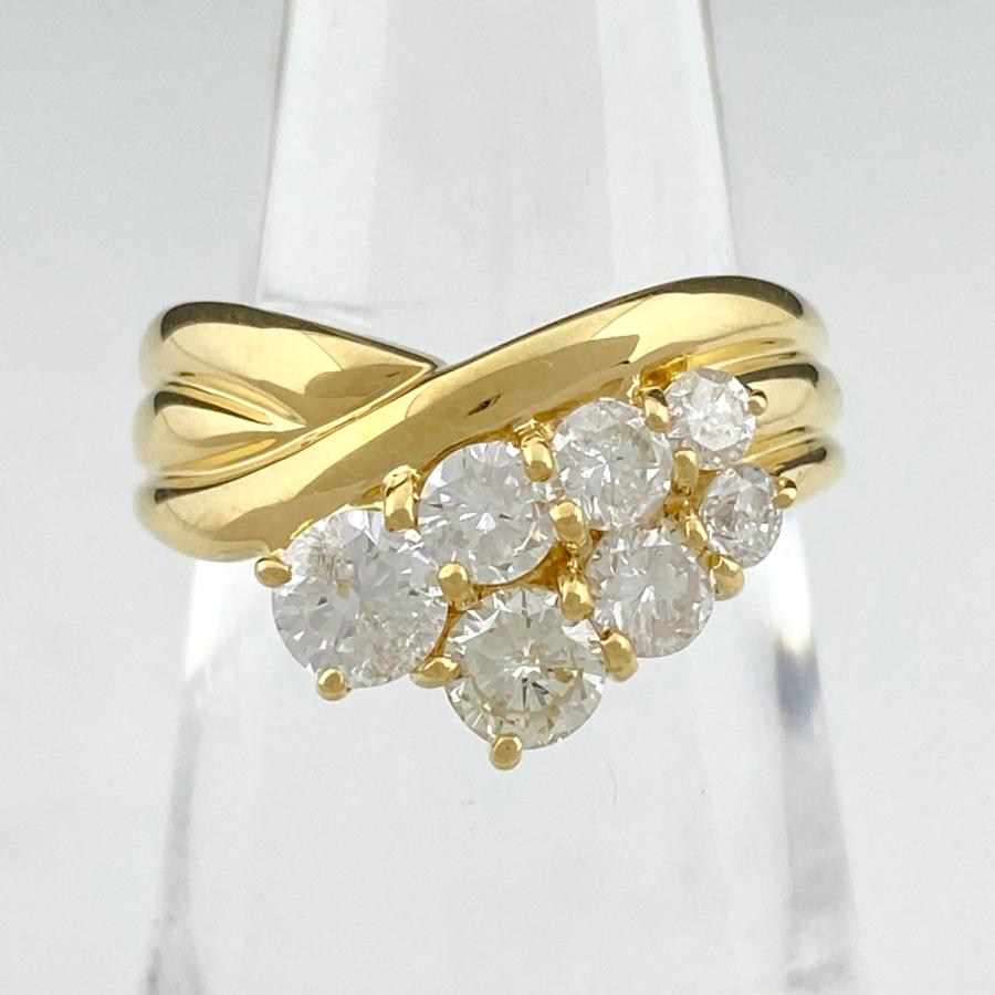 VERITE ダイヤモンド デザインリング K18 イエローゴールド 指輪