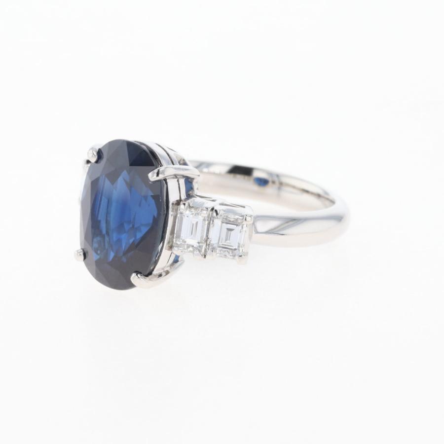 Pt900 サファイア　ダイヤ　デザインリング　12号　指輪 サファイア デザインリング プラチナ 指輪 メレダイヤ リング 12