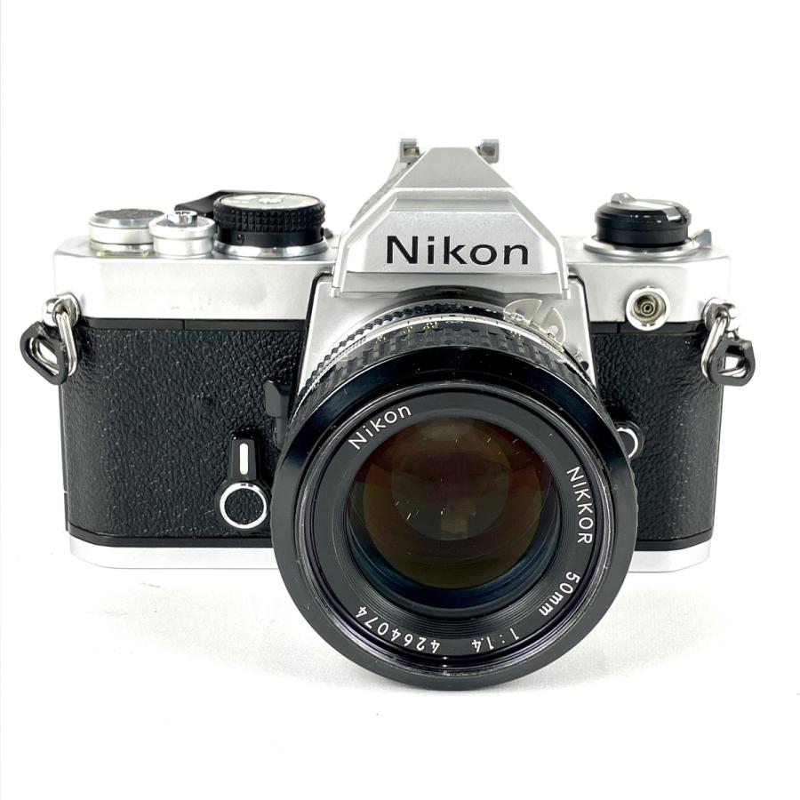 ニコン Nikon FM シルバー + Ai NIKKOR 50mm F1.4 フィルム マニュアル