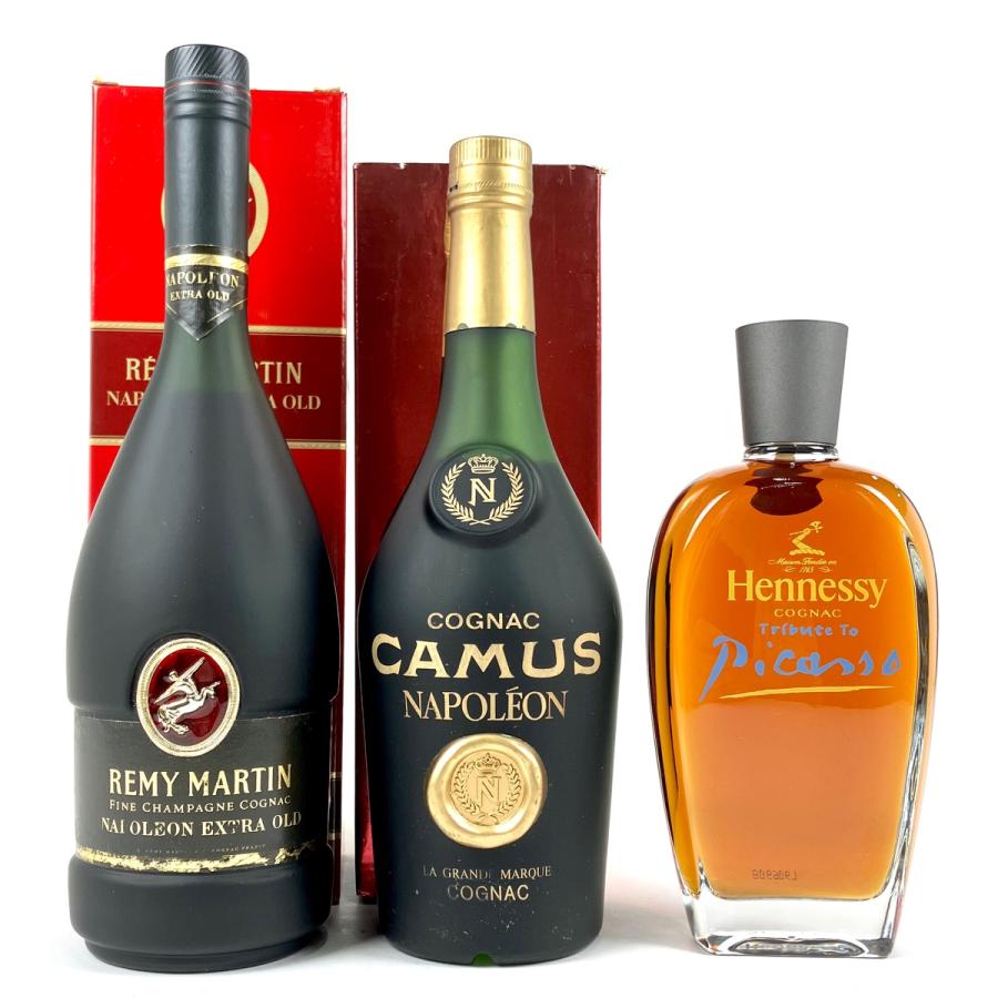 3本 REMY MARTIN CAMUS Hennessy コニャック ブランデー セット 古酒 :1000050852696:リユース