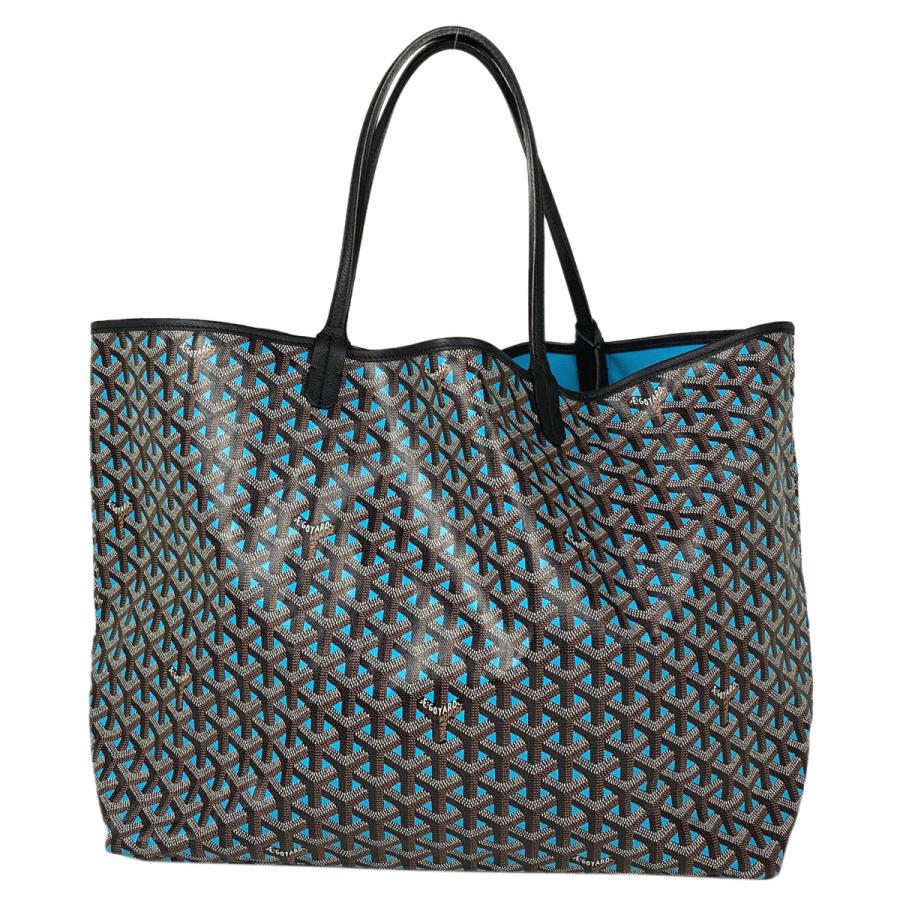 ゴヤール GOYARD サン ルイ GM ショルダーバッグ リバーシブル トートバッグ コーティングキャンバス ブルー ブラウン ブラック レディース 中古｜kaipre｜03