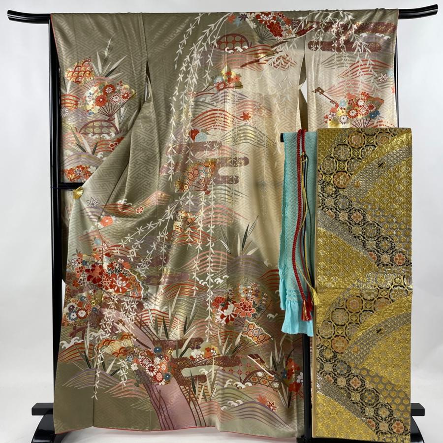 ○mk-0015 豪華 振袖 身丈168 裄68 袖115.7 w-9-5 着物・浴衣