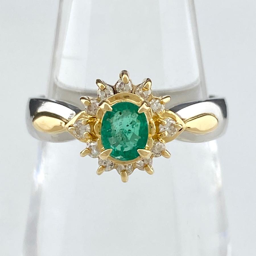 エメラルド ダイヤ プラチナリング CHARMY アクセサリー 