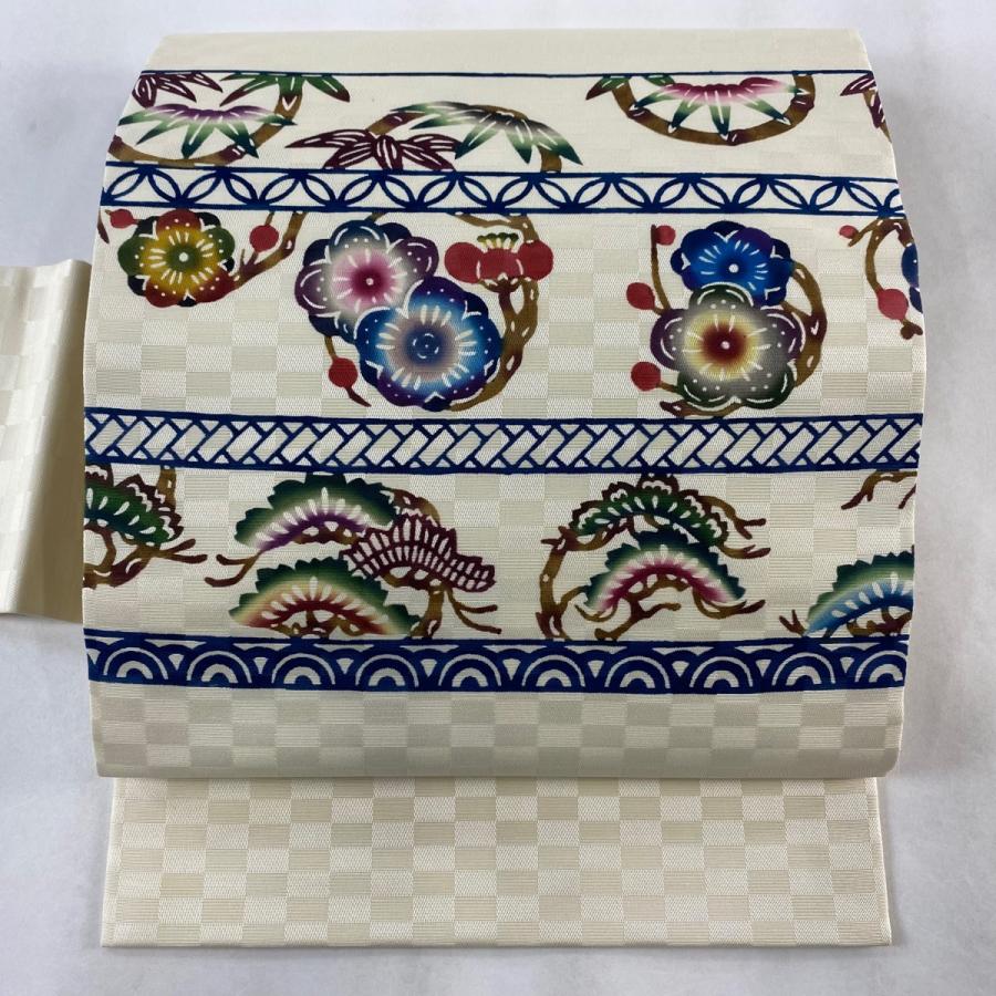 名古屋帯 美品 逸品 証紙あり 琉球紅型 安里びんがた工房 安里昌敏  