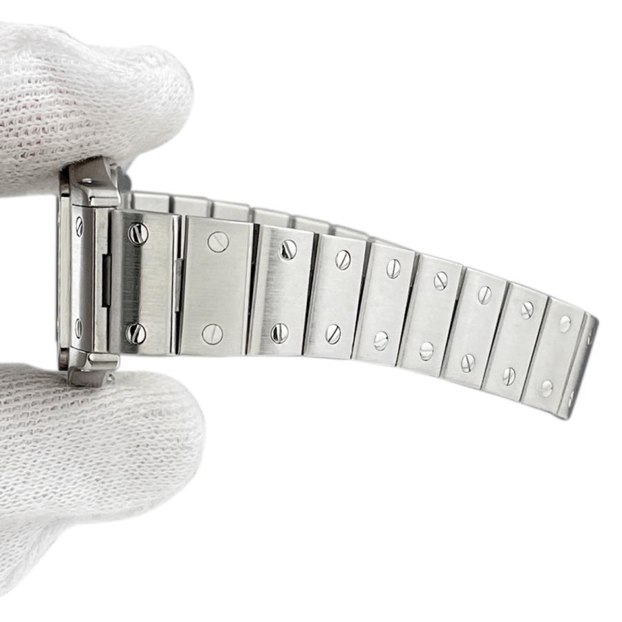 カルティエ CARTIER サントスガルべ SM ローマン W20056D6 腕時計 SS クォーツ アイボリー レディース 中古  ラッピング可｜kaipre｜08