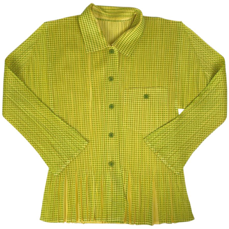 PLEATS PLEASE プリーツプリーズ チェック柄シャツ プリーツ