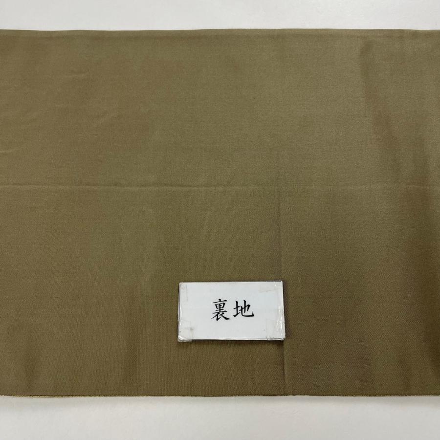 袋帯 美品 逸品 落款あり 箔屋清兵衛 悠久の美 名物裂文様 箔 灰茶 全通 正絹 中古｜kaipre｜06