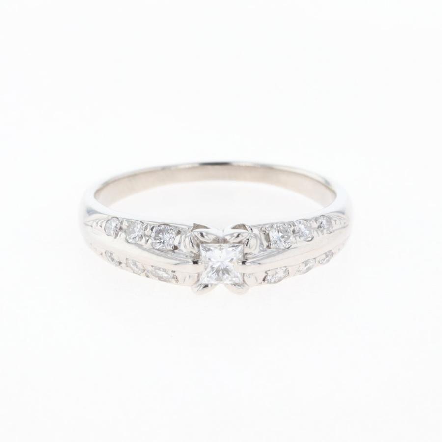 メレダイヤ デザインリング プラチナ 指輪 リング 17号 Pt900  