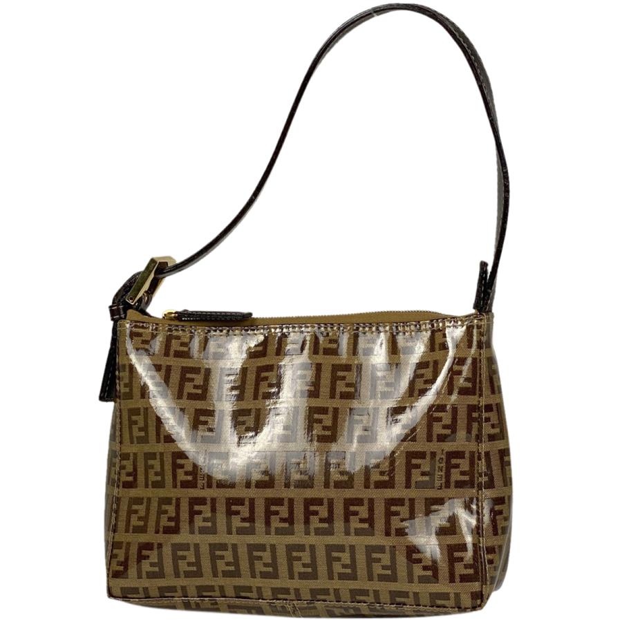 フェンディ FENDI ズッキーノ柄 ミニ ハンドバッグ ロゴ アクセサリー 