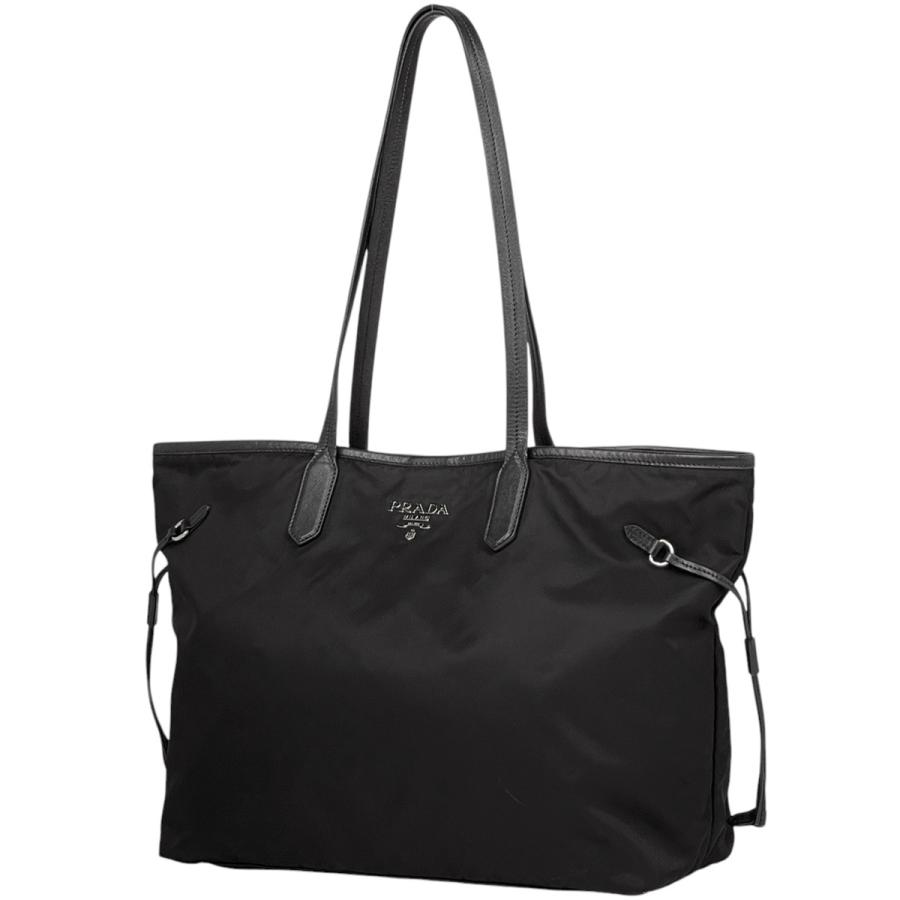 PRADA プラダ ロゴ トートバッグ ショルダーバッグ ナイロン ネロ 