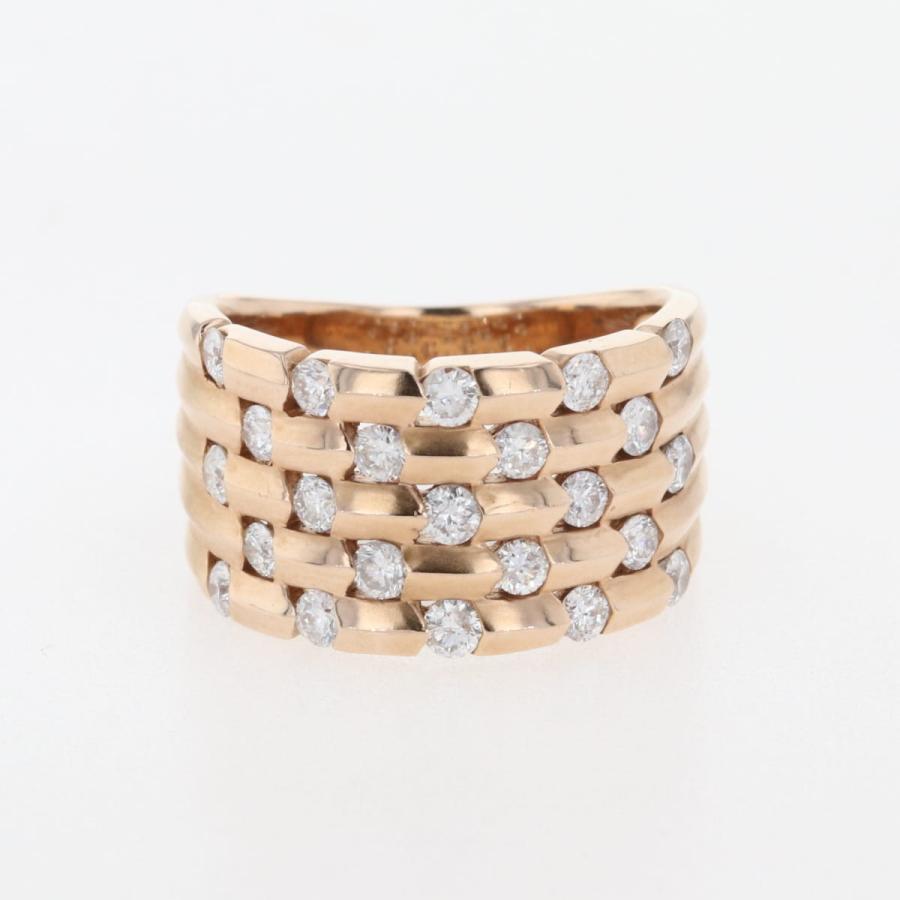 メレダイヤ デザインリング PG ピンクゴールド 指輪 リング 12.5号 K18