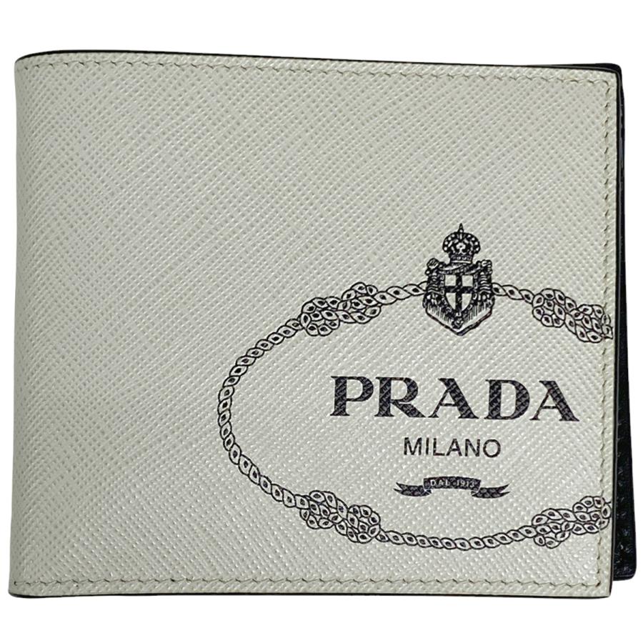 PRADA プラダ ロゴ 二つ折り財布 札入れ 小銭入れ レザー PRADA プラダ ロゴ 二つ折り財布 札入れ 小銭入れ レザー