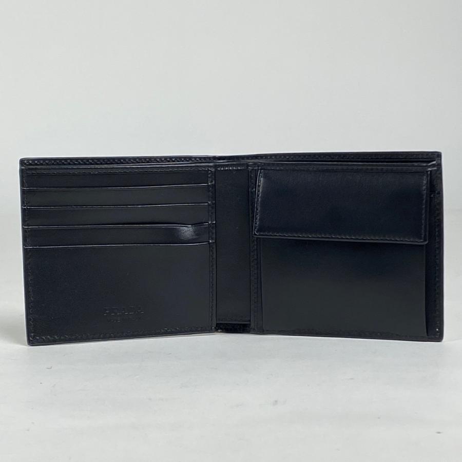 PRADA プラダ ロゴ 二つ折り財布 札入れ 小銭入れ レザー PRADA プラダ ロゴ 二つ折り財布 札入れ 小銭入れ レザー