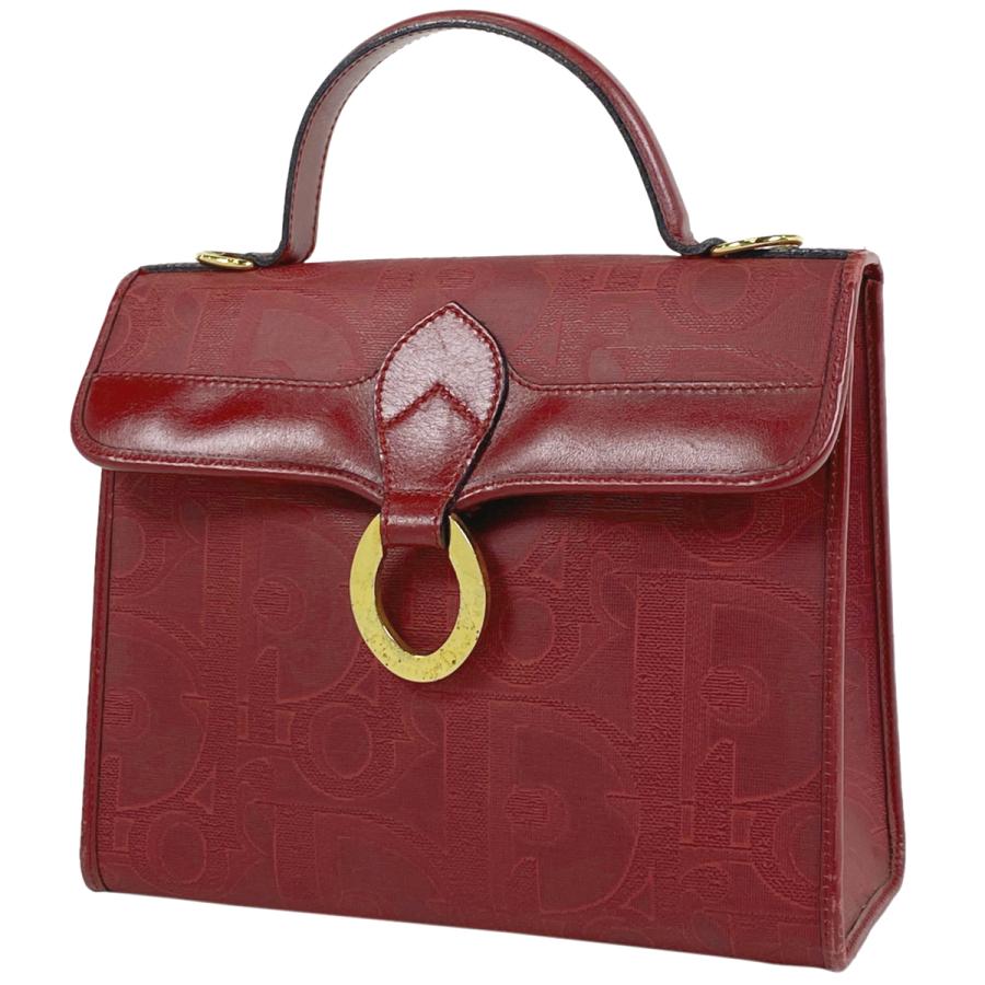 【美品】クリスチャンディオール ロゴ金具 ショルダーバッグ 2way Christian Dior（クリスチャン・ディオール） ロゴ ハンドバッグ 2WAY