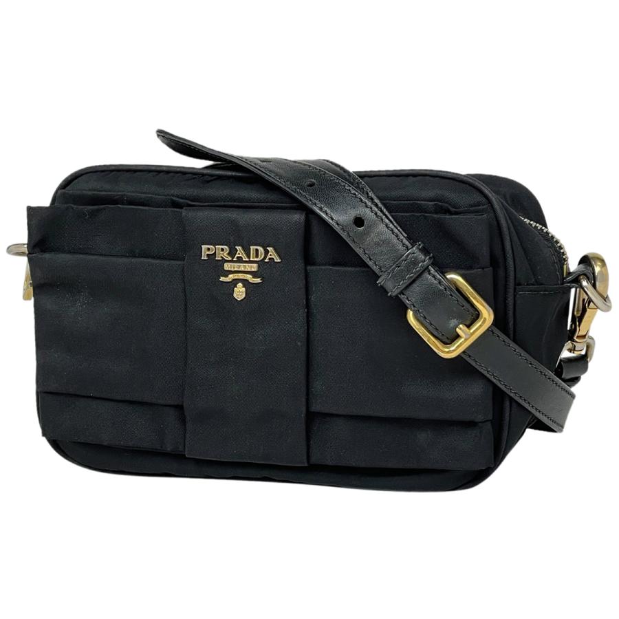 プラダ PRADA ロゴ ショルダーバッグ 2WAY ポーチ リボン ショルダー
