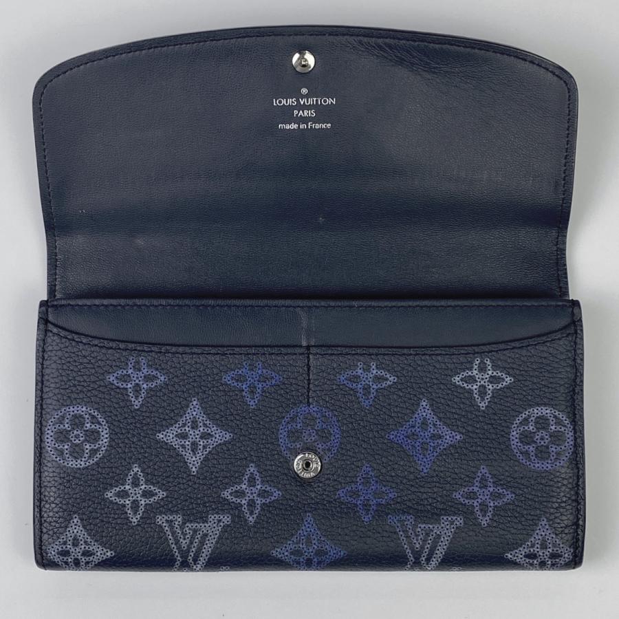 ルイ・ヴィトン Louis Vuitton ポルトフォイユ イリス 札入れ 小銭入れ パンチング 長財布 モノグラムマヒナ ネイビー M81177 レディース 中古  ラッピング可｜kaipre｜12