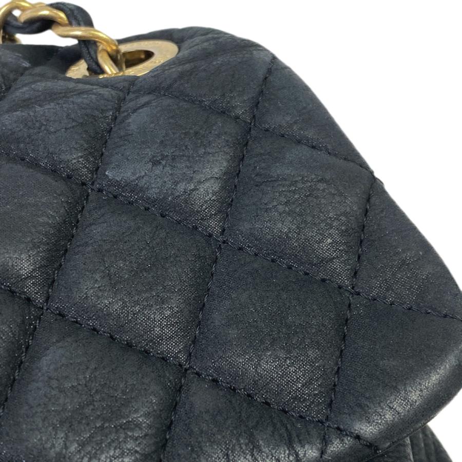 シャネル CHANEL ココマーク チェーン ショルダーバッグ マトラッセ Wチェーン ショルダーバッグ レザー ブラック レディース 中古｜kaipre｜10