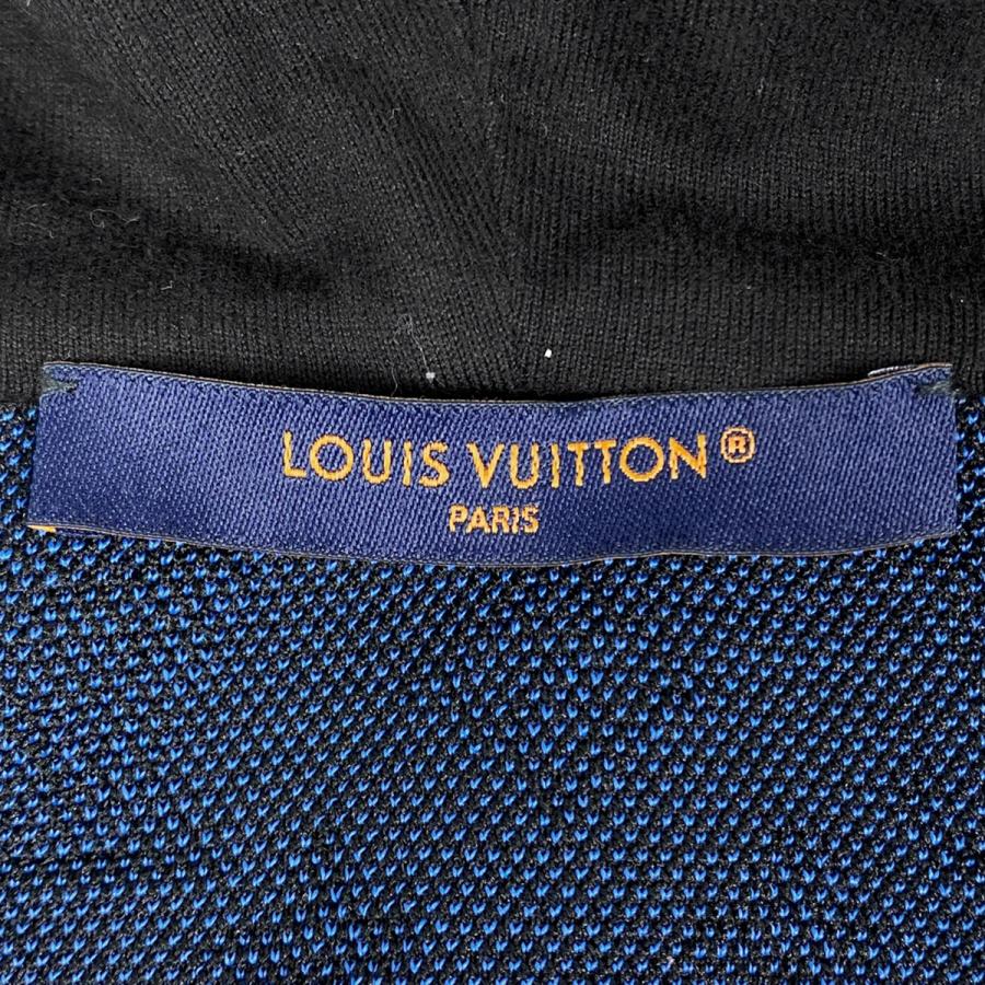 ルイ・ヴィトン Louis Vuitton ジップスルー ジャカード フーディ パーカー 長袖 トップス パーカー ポリエステル ナイロン 綿 ブラック ブルー メンズ 中古｜kaipre｜08