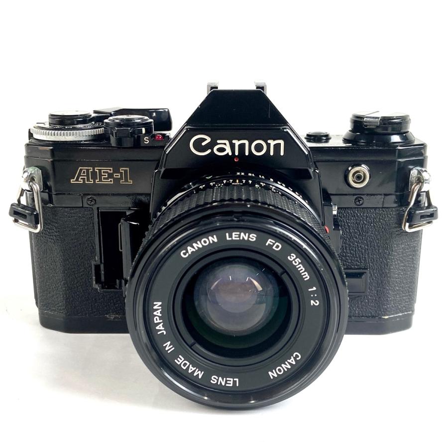 キヤノン Canon AE-1 ブラック + New FD 35mm F2 フィルム キヤノン Canon AE-1 ブラック + New FD 35mm F2 フィルム
