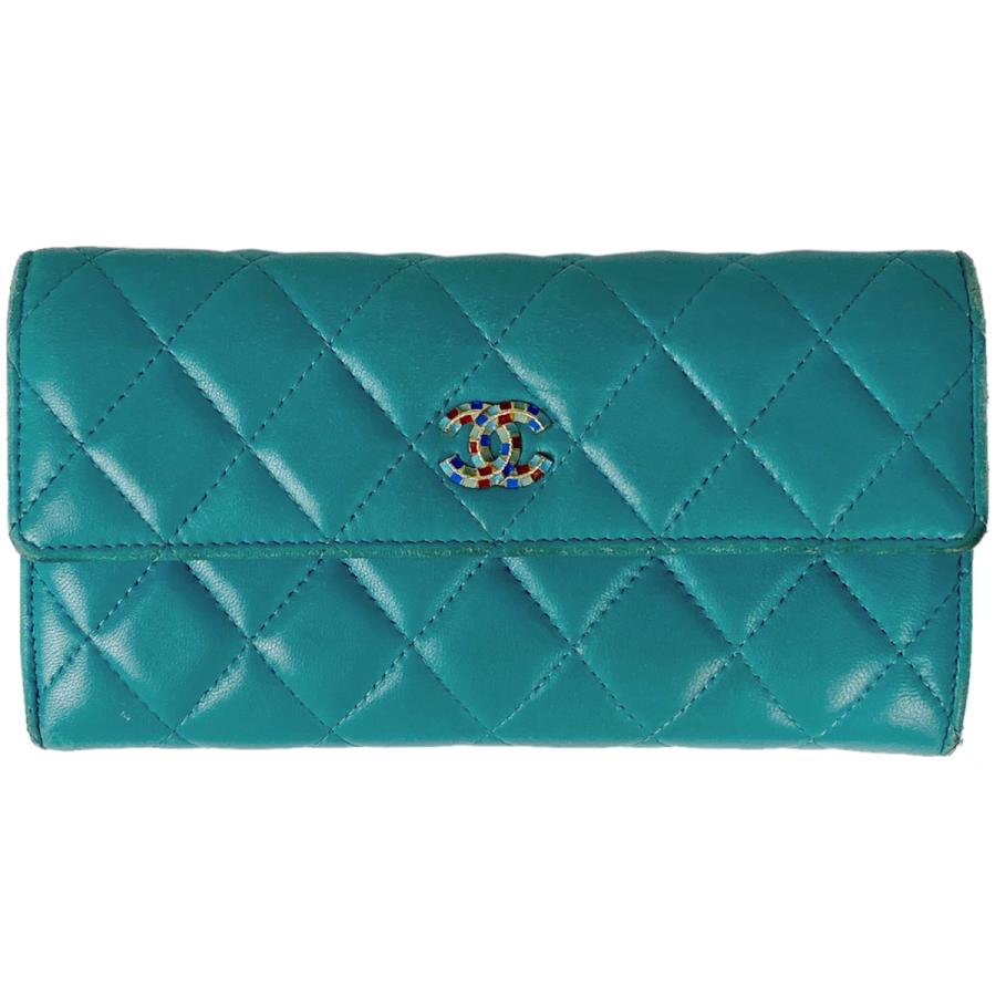 シャネル CHANEL ココマーク 二つ折り 長財布 CC マトラッセ 長財布 